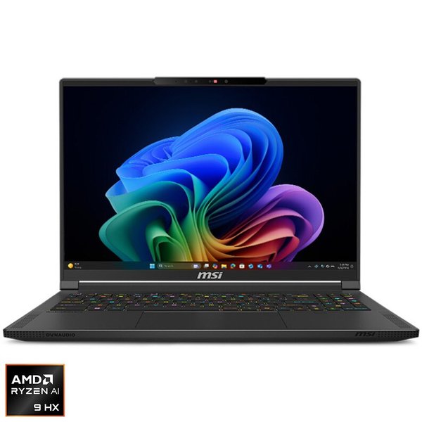 MSI Stealth A16 AI cu AMD Ryzen AI 9 HX 370 și RTX 4060 - 32GB RAM, ecran 16" QHD 240Hz - Imagine 1