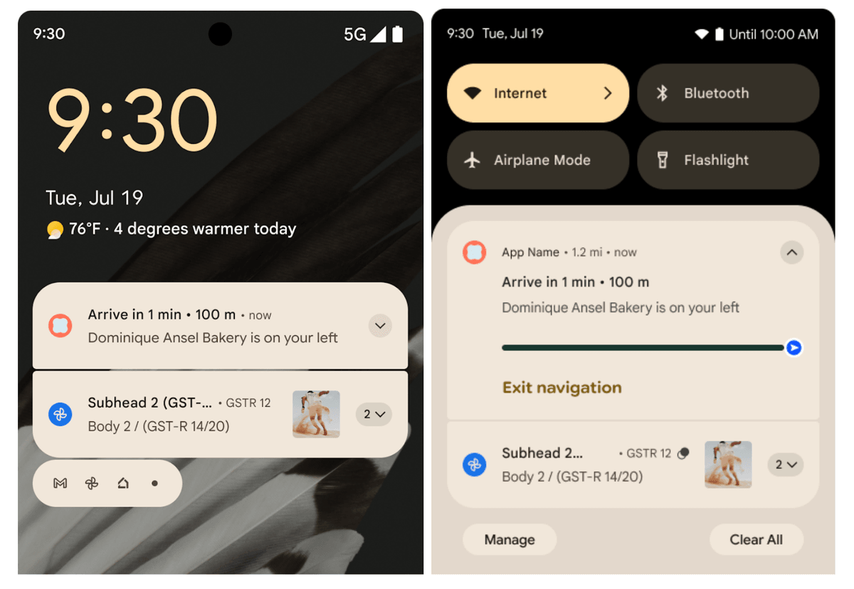 Android 16 - Îmbunătățiri pentru notificări